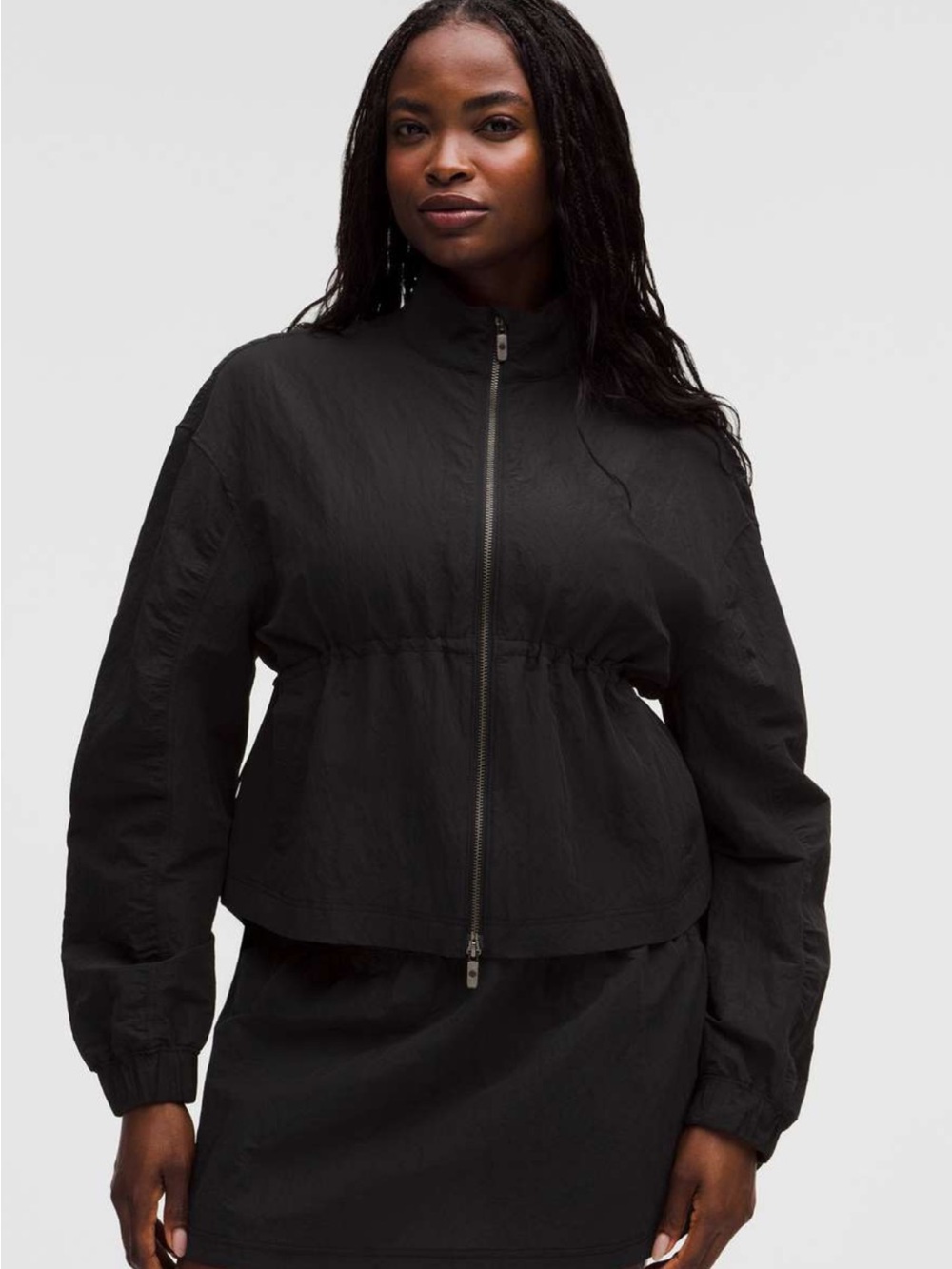 NWT!🍋🍋Lululemon Crinkle Nylon Cinchable Jacket🍋🍋. Size Medium. Color Black.